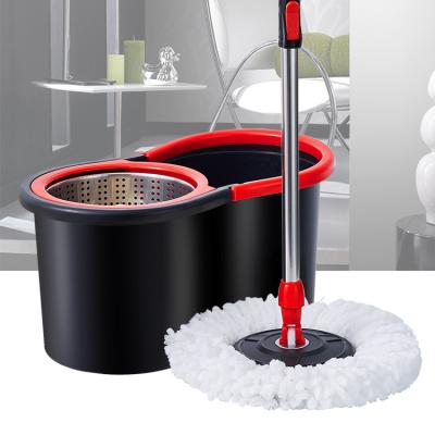 China Sustainable Hot Selling Floor Crowd Broom 360 Magic Spinning Broom and Bucket Cleaning Set for sale