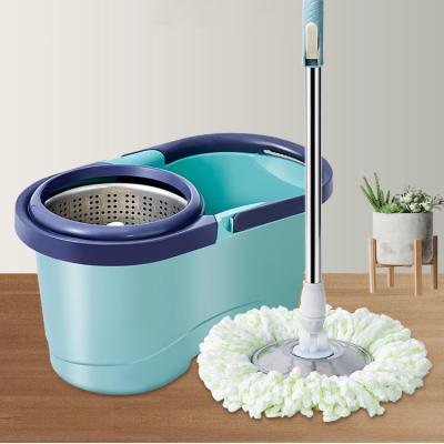 China Wet Dry Handle Easy Cleaning Detachable Washable Telescopic Bathroom Spinner Magic Mop Bucket 360 Degree Rotation for sale