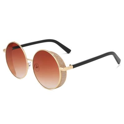 China Wholesale custom logo steampunk sunglasses new fashion metal round sunglasses women men women eyewear custom for sale