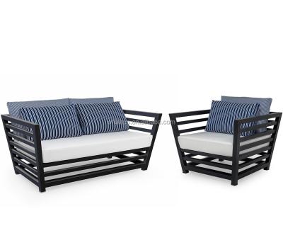 China Contemporary Simple Modern Designed Square Shape Garden Leisure Sofas Set Aluminum Outdoor Furniture for sale