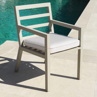 China Contemporary Simple Shape Home And 5 Star Hotel Use Modern Outdoor Dining Furniture Garden Aluminum Chair for sale