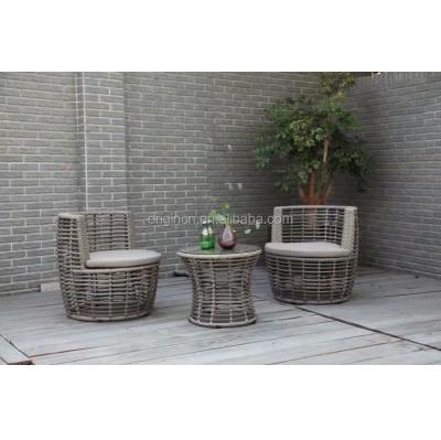 China Modern Outdoor Tea Rattan Small 2 Seater Afternoon Bar Chair And Coffee Table Furniture Garden Set for sale