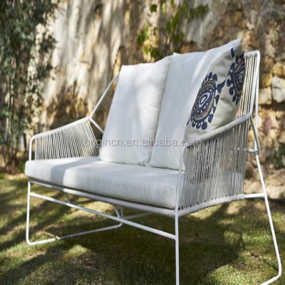 China 2 Seater Small Terrace Leisure Summer Winds Modern Home Outdoor Rope Furniture Contemporary Patio Sofa for sale