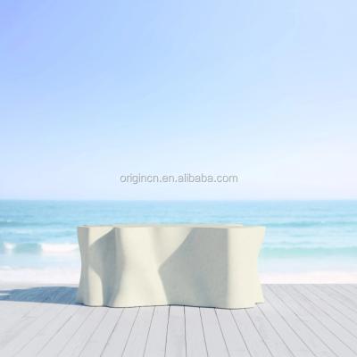 China Contemporary wholesale luxury concrete outdoor beach coffee table personality design overflowing swimming pool furniture for sale