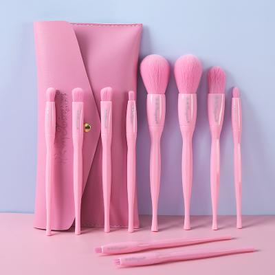 China Wholesale New Spot Brush XINYAN ODM/OEM Wholesale Private Label PU 10pcs Bag Upscale Luminous Makeup Brush Set for sale