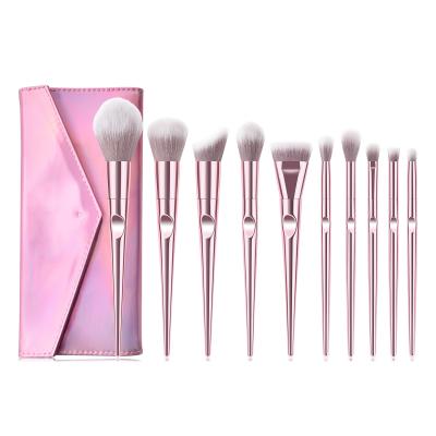 China Makes Apply Makeup XINYAN Rose Gold 10pcs Inch Rose Brush For Make Up Brush Kit With Bag for sale