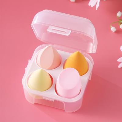 China 2022 XINYAN sponge latex custom logo 4pcs makeup sponge NEW square with case good quality makeup tools for sale