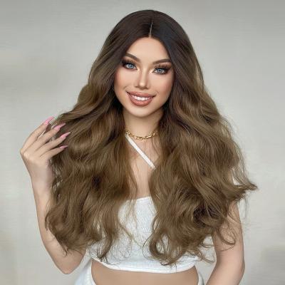 China New Collection Water Wave Synthetic Lace Frontal Hair Wigs For Women for sale