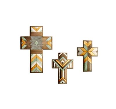 China Other Decoration Customized Wholesale Wood Crafts Wooden Cross Sign for sale