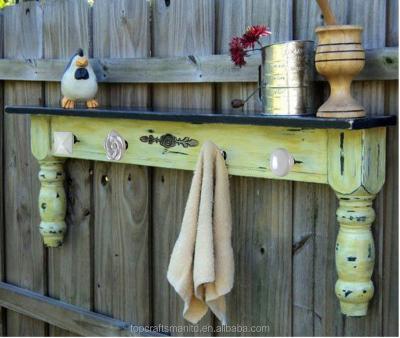 China Vintage antique french shabby chic style country wood wall shelf, designer home decor for sale