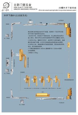 China Doors& windows 20mm slot, outward-opening and bottom-hung window hardware device, single bottom hung aluminum tilt and turn window hardware for sale