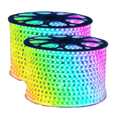 China 100m RGB Strip Light IP65 Waterproof Warm White LED WiFi Remote Control DMX Compatible Flexible Design for Landscape Use for sale