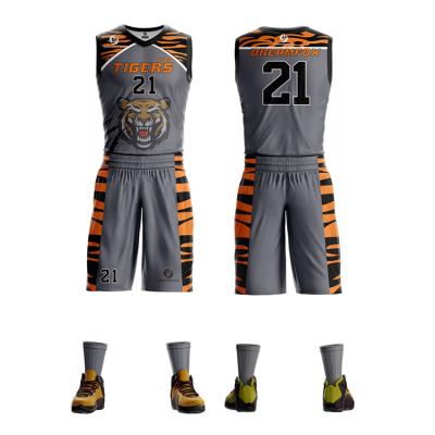 China Latest Antibacterial Wholesale Custom Basketball Jersey Uniform For Kids for sale