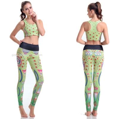 China Custom Sublimated Antibacterial Tight Yoga Pants Long Yoga Pants Cheap Pants for sale