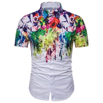 China Factory Supplier Anti-pilling Hawaiian Island Shirts Custom Fancy Mens Custom Design for sale