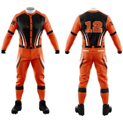 China Comfortable Quick Dry New Style Baseball Uniforms Fully Button Up Simple Wholesale Baseball Tank Top And Pant Sets With Tackle Twill for sale