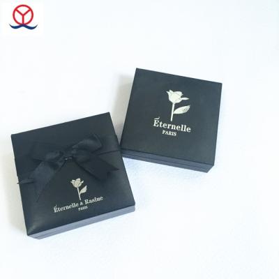 China Handmade Custom Cheap Black Jewelry Packaging Necklace Rings Bracelet Gift Box, Customize Jewelry Packaging Box for sale