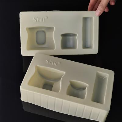 China Recycled Materials Custom Vacuum Forming Plastic Pet PVC PS Blister Insert Tray Acetate Cosmetic Decorative Packaging Boxes for sale