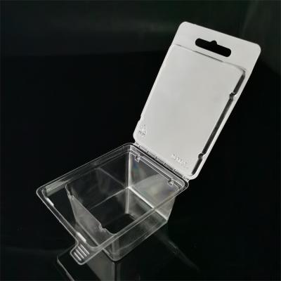 China Recycled Materials Clear Bister Clear Plastic New Clamshell Stock Boxes Packaging With Shake for sale