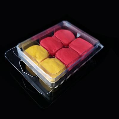 China Recycled Materials Professional Custom Clamshell Box Cheap Wax Melts Plastic Packaging Blister Container 10 Cells for sale