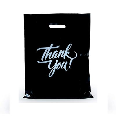 China Safety Handle Plastic Gift Bags Thank You Custom Reusable Shopping Bag for sale