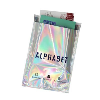 China Waterproof Custom Logo Holographic Poly Mailer Bag Packaging For Jewelry Phone Case for sale