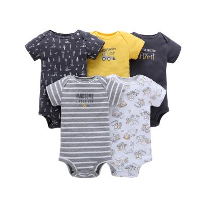 China Ultimate Baby Flexy Baby Short Sleeve 5 Pack Short Sleeve Jumpsuit Romper for sale