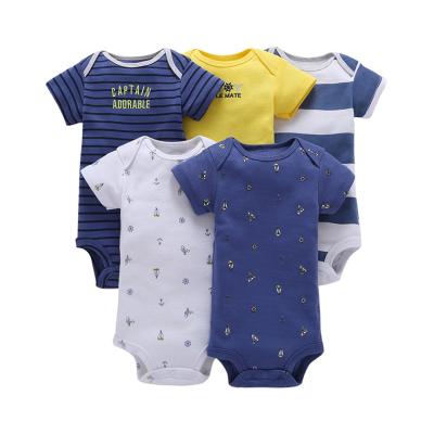 China Short Sleeve Baby Clothes 100% Cotton Baby Rompers for sale