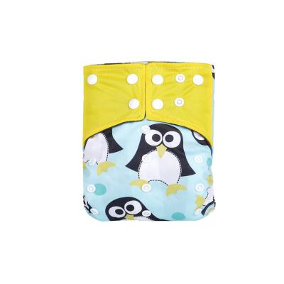 China Charcoal Baby Cloth Printed Reusable Washable Waterproof Bamboo Diaper for sale