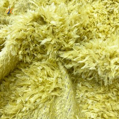 China Anti-slip High Quality Multicolor Polyester Long Pile Fur Fabric For Clothing Knitted Faux Bird Feather Fur Fabric Wholesalers for sale