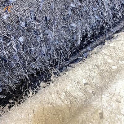 China New Style Cotton Tassel Lace Anti-Static Crochet Fabric 100% Polyester Handmade Tassel Jacquard Woolen Dress Knitting Fabric for sale