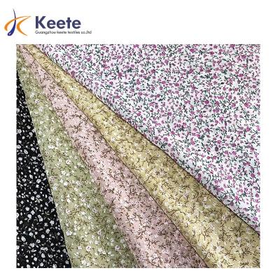 China Anti-Static Polyester Stretch Satin Printed Digital Wholesale Fabric Flower Design Polyester New Printed Fabric for sale