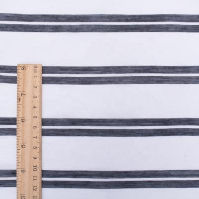 China Viable wholesale yarn-dyed canvas woven stripe blended fabric casual fashion shirt clothing fabric in stock for sale