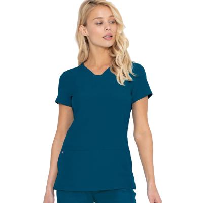 China Breathable 2022 Women Hospital Customized Nursing Scrubs Top And Pants Design Uniforms Women Women Shooting Sleeve Medical Joggers Scrubs Sets for sale