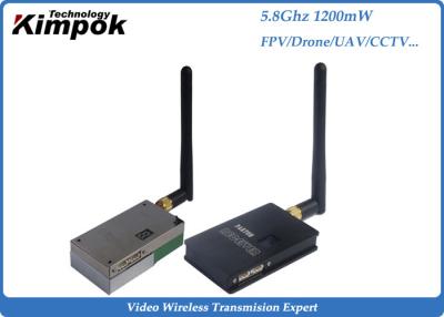 China 1200mW Analog Video Transmitter , 5.8Ghz Wireless CCTV Video Transmitter & Receiver for sale