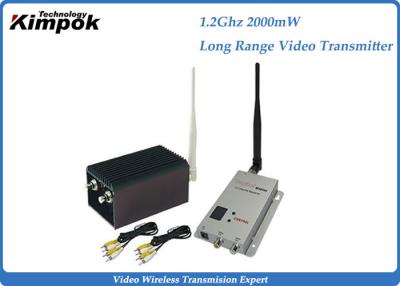 China 900Mhz / 1200Mhz Wireless Analog Video Transmitter and Receiver with 2000mW RF for Long Range for sale