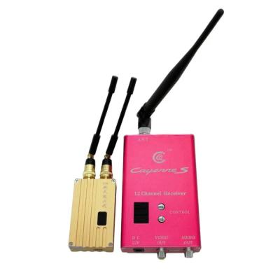 China 8 Channels 1.2Ghz 8W FPV Wireless Video Transmitter And Receiver For Drones DC 12V Power 40km Range for sale