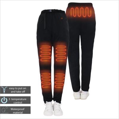 China 2021 USB Fashion Breathable Black Quick Heating Sweatpants for sale