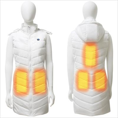 China Woman HEATING battery heated long down vest for outdoor for sale