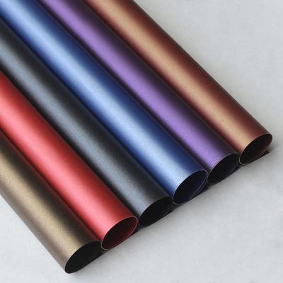 China Double Side Anticurl Coated Bright Color 250g Pearl Metallic Card Paper For Cosmetics Box for sale