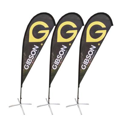 China Automotive Custom Design Promotion Wind Feather Flag With Round Base for sale