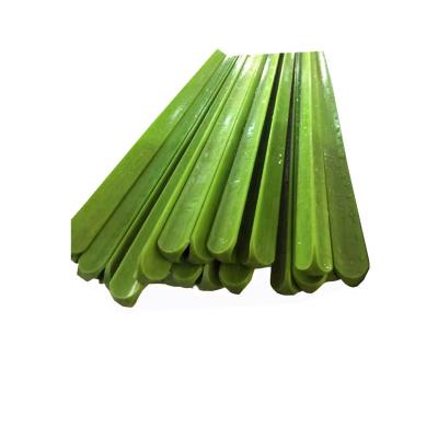 China Green Fiberglass FRP Triangle Rod Frame Pultruded Rod High Strength for sale