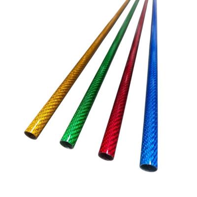 Chine Tubes en fibre de carbone enroulées en couleur à haute intensité 3K Twill à vendre