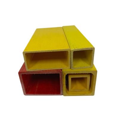 China FRP Pultruded Shaped Profiles GRP Rectangular Tube Structural Profile Corrosion Resistant for sale