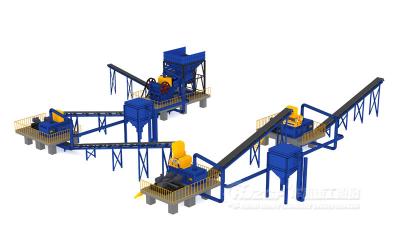 China High Fineness Unscreened Crushing Line Equipped With Dust Collector for sale