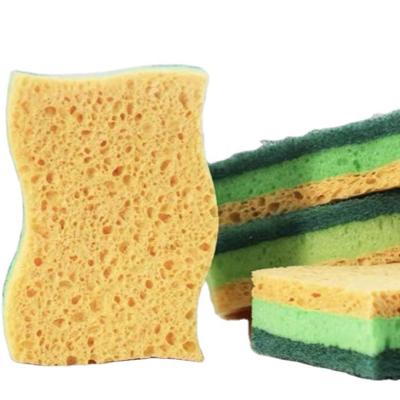 China OEM Sustainable Wood Pulp Cotton Tableware Sponge Cleaning Household Dish Towel Kitchen Artifact Tableware Double Sided Cloth for sale