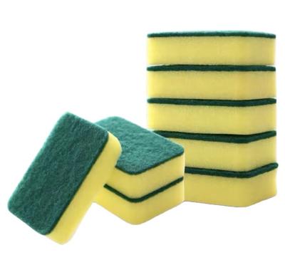 China Viable kitchen supplies multifunctional double-sided dishwashing sponge and decontamination cleaning cloth household cleaning pot for sale