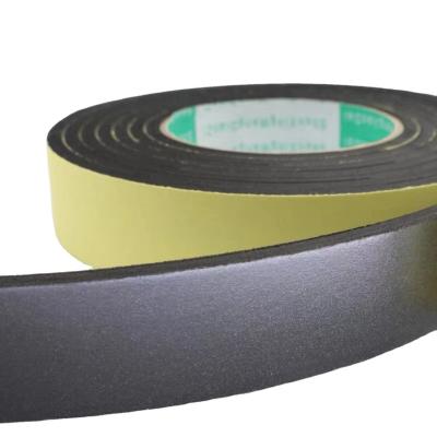 China Waterproof EVA Sponge Double Side Film Waterproof Single Yellow Black Foam Adhesive Shockproof Strip For Door Or Window for sale