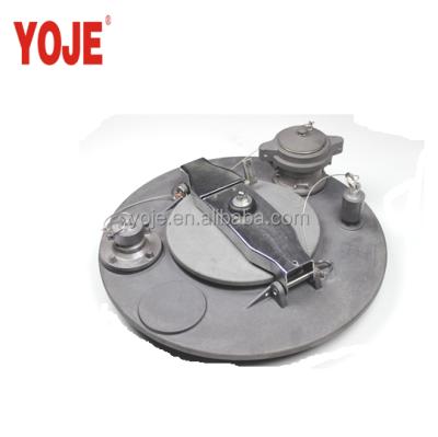 China Aluminum Tank Truck Oil Tank Manhole Cover With 8 Claw for sale