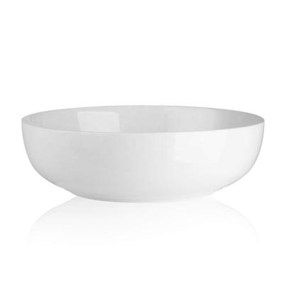 China Large Serving Durable Porcelain Bowls Sturdy Mixing Ceramic Salad Pasta Bowl Microwave And Dishwasher Safe for sale